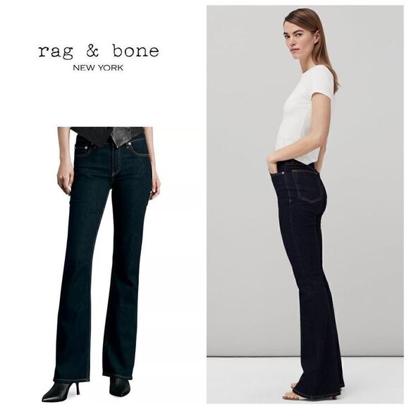 New. Rag & Bone high rise flare jeans. Size 32. Retails $255 - Picture 1 of 12